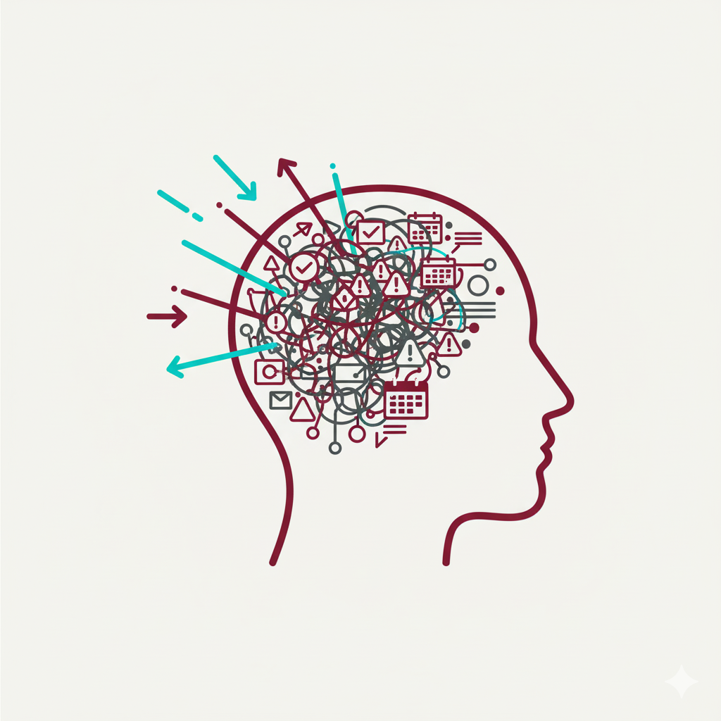 A minimalist and slightly abstract graphic of a single person's head in profile